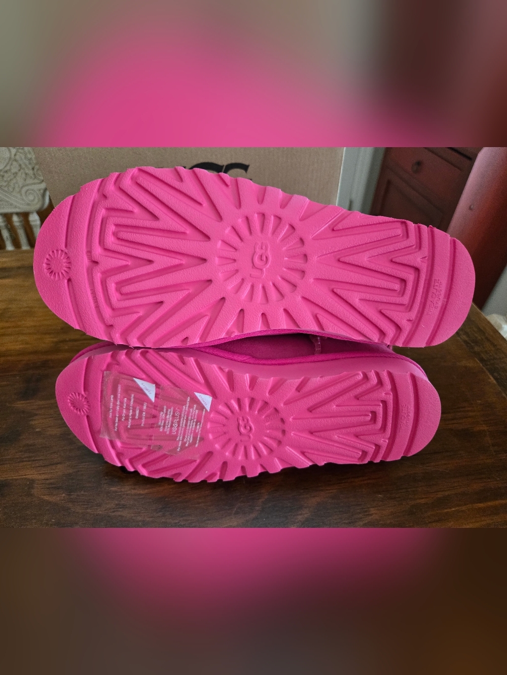 100% UGG CLASSIC ULTRA MINI BOOT IN TAFFY PINK 7 EU 38 NWB - Picture 5 of 7